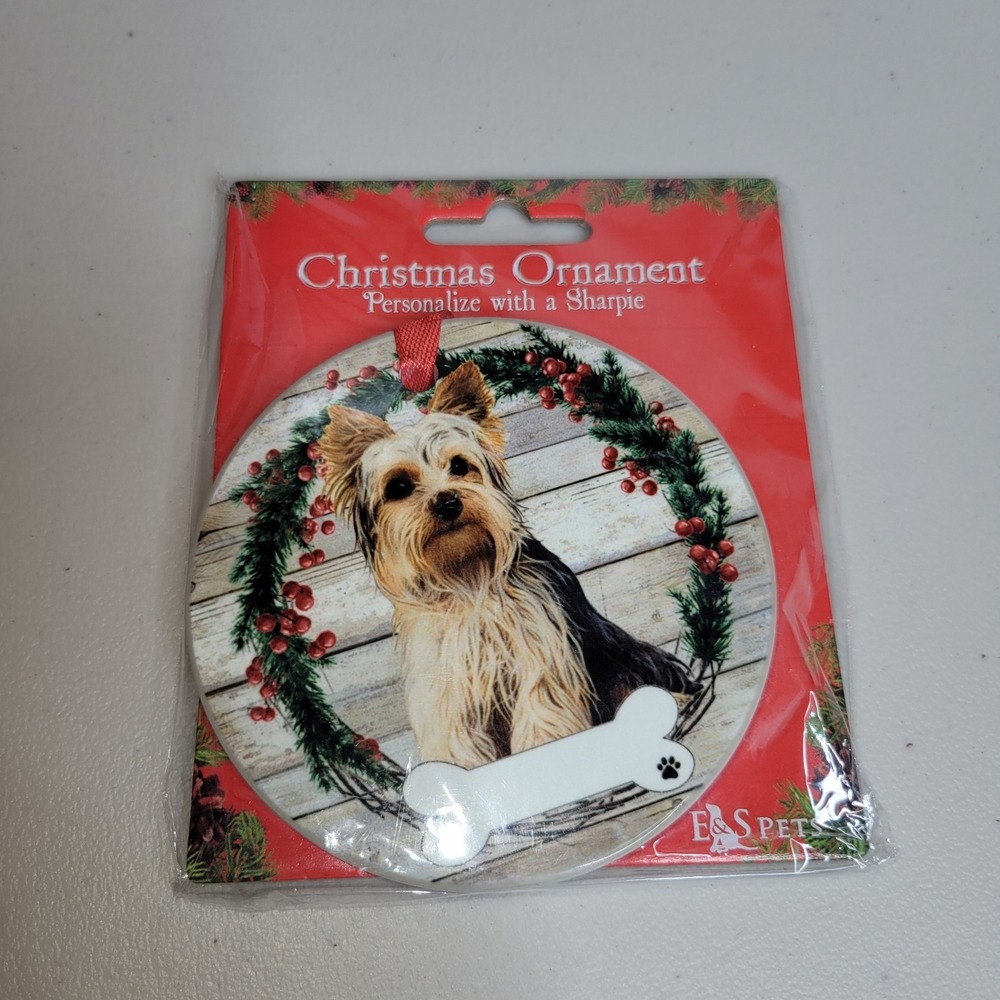 Yorkshire Terrier Christmas DIY Ornament‎ Personalization